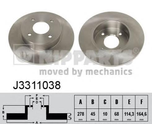 Do koszyka 4320699J04 Nissan/Infiniti Tarcza hamulcowa tylna