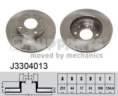 J3304013 Nipparts tarcza hamulcowa przednia