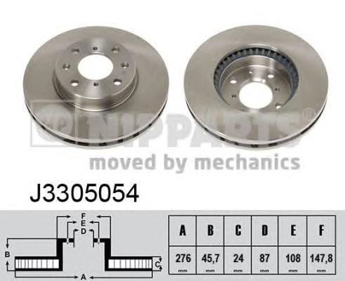 J3305054 Nipparts tarcza hamulcowa przednia