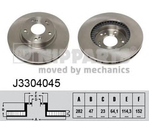 J3304045 Nipparts tarcza hamulcowa przednia