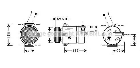Kompresor klimatyzacji Saab 9-3