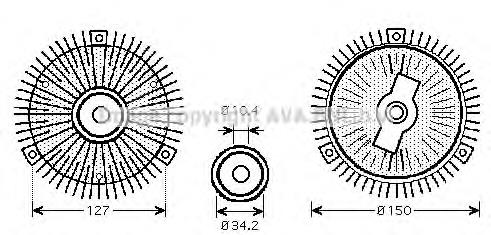 Sprzęgło wiskotyczne wentylatora chłodzenia Mercedes A6062000122 cena, od 66,75 USD