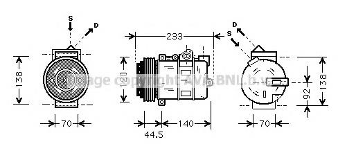 Sprężarka klimatyzacji A002343111 Mercedes