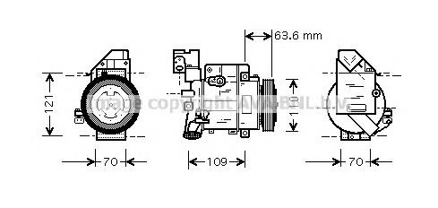 Sprężarka klimatyzacji 4472208361 Mercedes