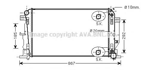 Chłodnica silnika Mercedes A9065001502 cena, od 126,46 USD