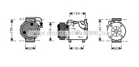 Sprężarka klimatyzacji Mitsubishi MR315460 cena, od 23,46 USD