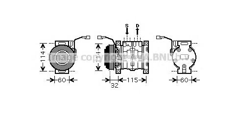 Do koszyka 9520065DH0 Suzuki Sprężarka klimatyzacji