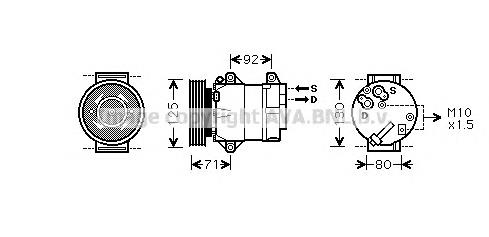 Sprężarka klimatyzacji 8200600110 Nissan/Infiniti