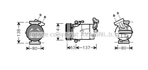 Sprężarka klimatyzacji Renault (RVI) 8200892677