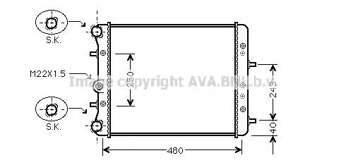 SAA2005 AVA chłodnica silnika