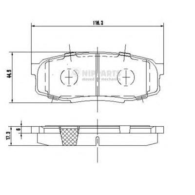 Okładziny (klocki) do hamulców tarczowych tylne Toyota 0446660150