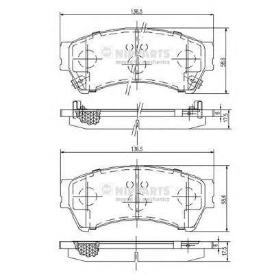 Do koszyka GPYB3328ZFMV Mazda Klocki hamulcowe przednie tarczowe