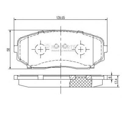 N3603070 Nipparts klocki hamulcowe przednie tarczowe