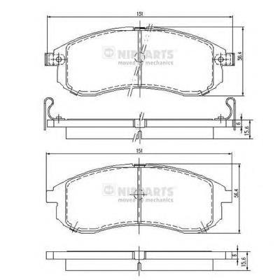 MN102622 Mitsubishi Klocki hamulcowe przednie tarczowe