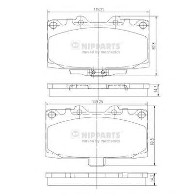Klocki hamulcowe przednie tarczowe Subaru 26296FE070 cena, od 27,35 USD