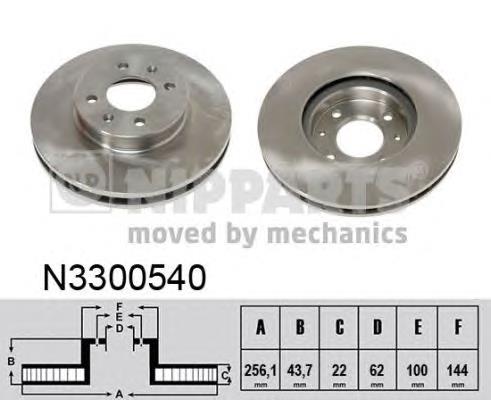 Tarcza hamulcowa przednia DIK24C Japan Parts