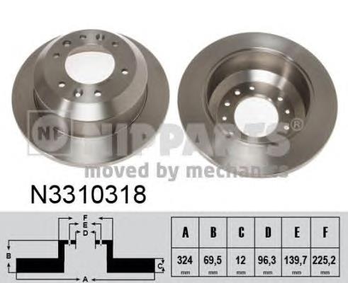 Do koszyka 584114D000 Hyundai/Kia Tarcza hamulcowa tylna