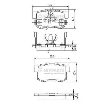 Okładziny (klocki) do hamulców tarczowych tylne Honda 43022SXS010 cena, od 21,84 USD