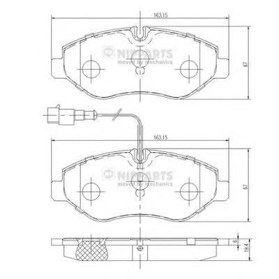 Do koszyka PA117AF Japan Parts Klocki hamulcowe przednie tarczowe