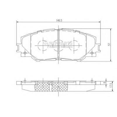 Do koszyka 0446526440 Toyota Klocki hamulcowe przednie tarczowe