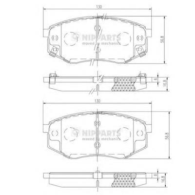 Klocki hamulcowe przednie tarczowe Hyundai/Kia 581011KA00