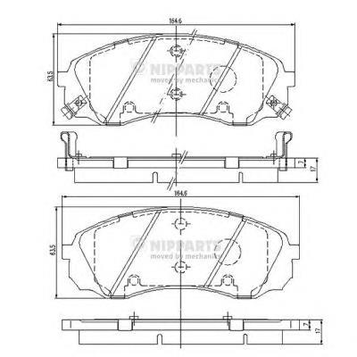 581014HA01 Hyundai/Kia Klocki hamulcowe przednie tarczowe