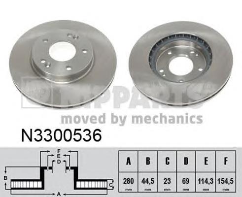 N3300536 Nipparts tarcza hamulcowa przednia