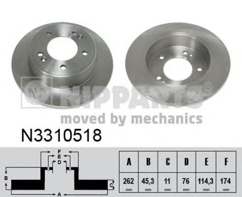 D2035 MG tarcza hamulcowa tylna