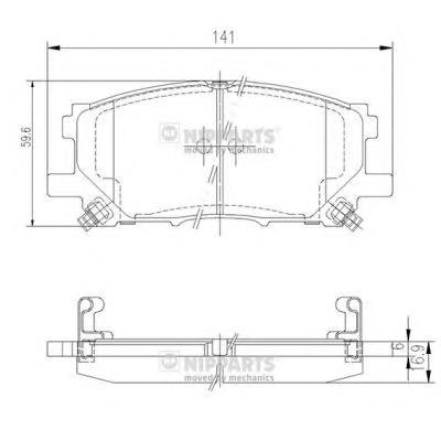 0446502240 Toyota Klocki hamulcowe przednie tarczowe
