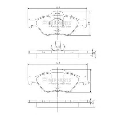 Klocki hamulcowe przednie tarczowe Mazda F1YA3328ZB cena, od 34,85 USD