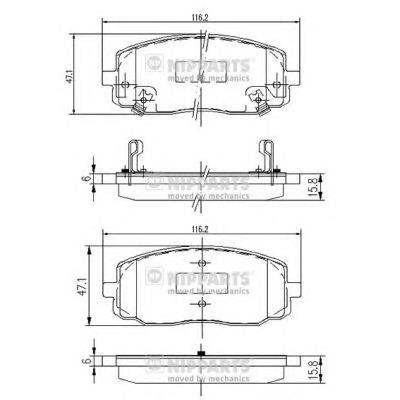 Klocki hamulcowe przednie tarczowe Hyundai/Kia SP1172 cena, od 15,82 USD