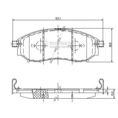 J3601094 Nipparts klocki hamulcowe przednie tarczowe