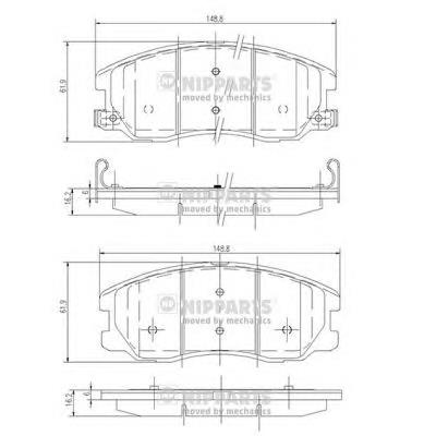 Klocki hamulcowe przednie tarczowe General Motors P96626069