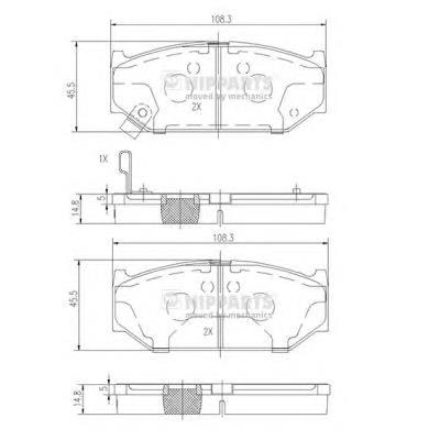 Do koszyka 5581071L00000 Suzuki Klocki hamulcowe przednie tarczowe