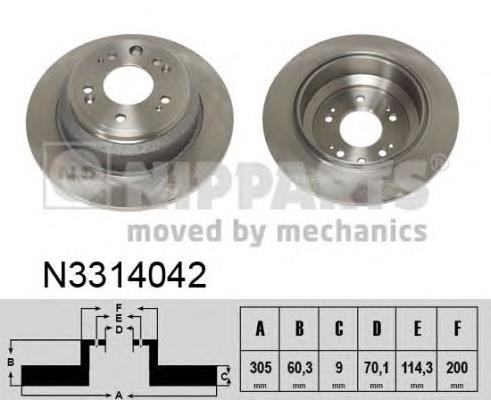 42510TL0G51 Honda Tarcza hamulcowa tylna