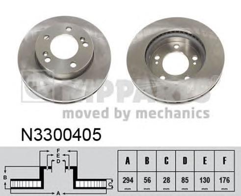 N3300405 Nipparts tarcza hamulcowa przednia