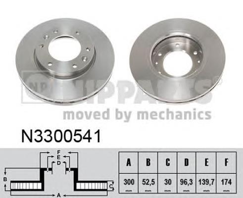 N3300541 Nipparts tarcza hamulcowa przednia