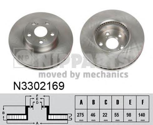Do koszyka 4351202240 Toyota Tarcza hamulcowa przednia