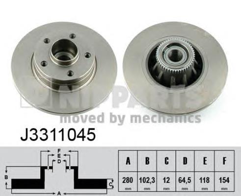 Do koszyka 93161254 Opel Tarcza hamulcowa tylna