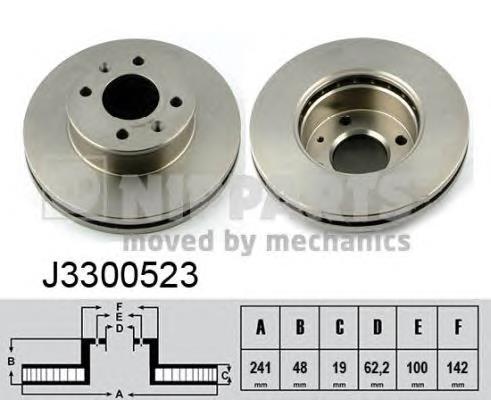 J3300523 Nipparts tarcza hamulcowa przednia