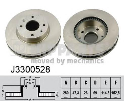 J3300528 Nipparts tarcza hamulcowa przednia