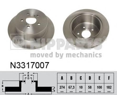 Tarcza hamulcowa tylna 170764 Febi