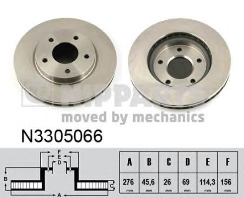 Tarcza hamulcowa przednia MN116330 Mitsubishi