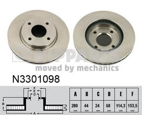 Tarcza hamulcowa przednia 40206ET00A Nissan/Infiniti