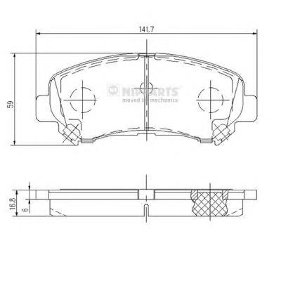 J3601096 Nipparts Klocki hamulcowe przednie tarczowe