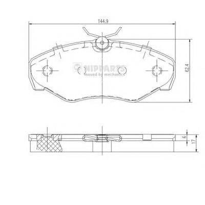 J3601080 Nipparts Klocki hamulcowe przednie tarczowe