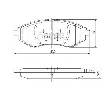 J3600911 Nipparts klocki hamulcowe przednie tarczowe