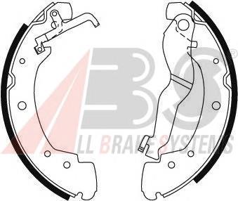 Klocki hamulcowe tylne bębnowe ABS 8930 cena, od 34,37 USD