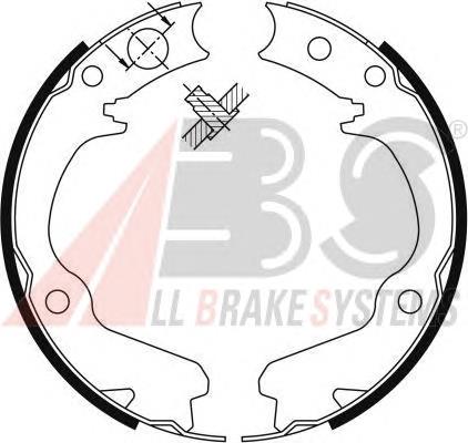 Klocki hamulca ręcznego ABS 9116 cena, od 27,84 USD
