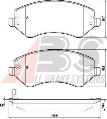 Klocki hamulcowe przednie tarczowe 6579155 Ford